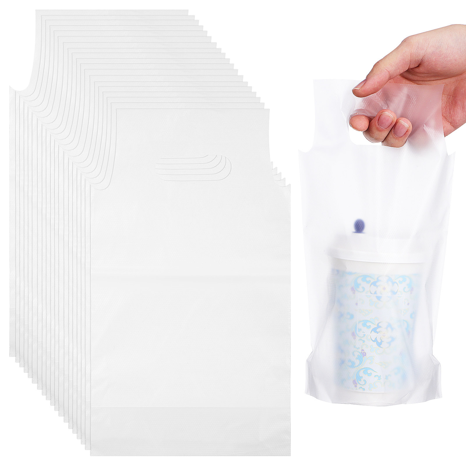 Coffee Tea With Milk - 500 sacs transparents pour boissons à