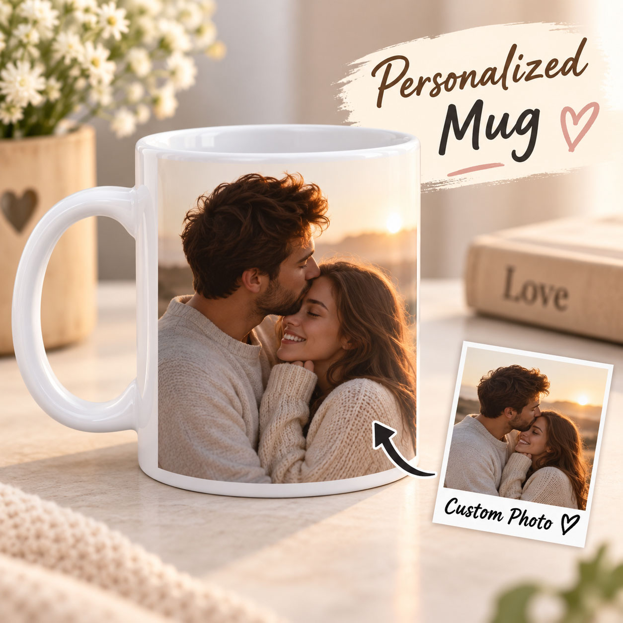 Coffee Tea Images - Tasse à café personnalisée avec photo,