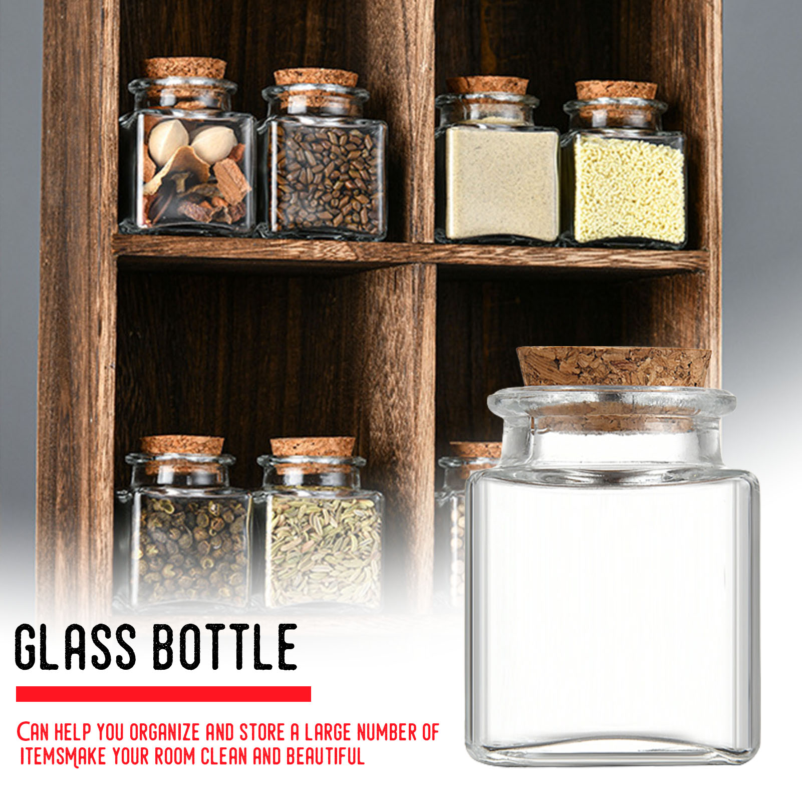 Coffee Tea Sugar - Flacons en verre transparent HI avec
