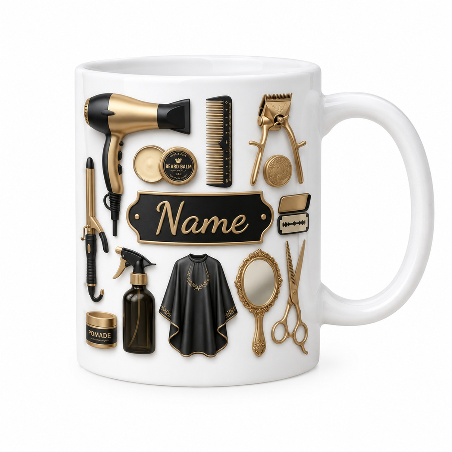 Coffee Tea Name - Tasse à café personnalisée pour barbiers,
