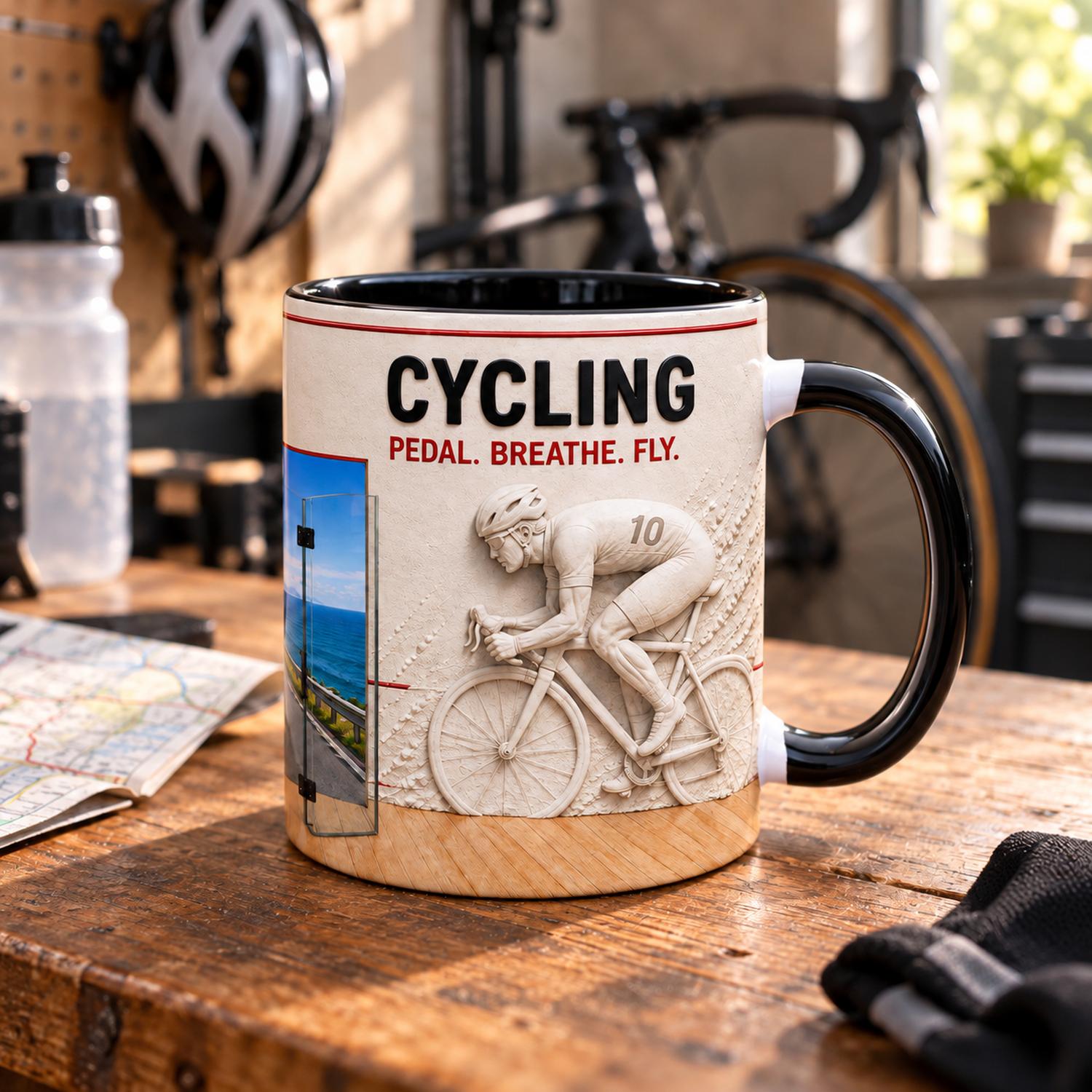 Coffee Tea Name - Tasse à café personnalisée pour cyclistes,