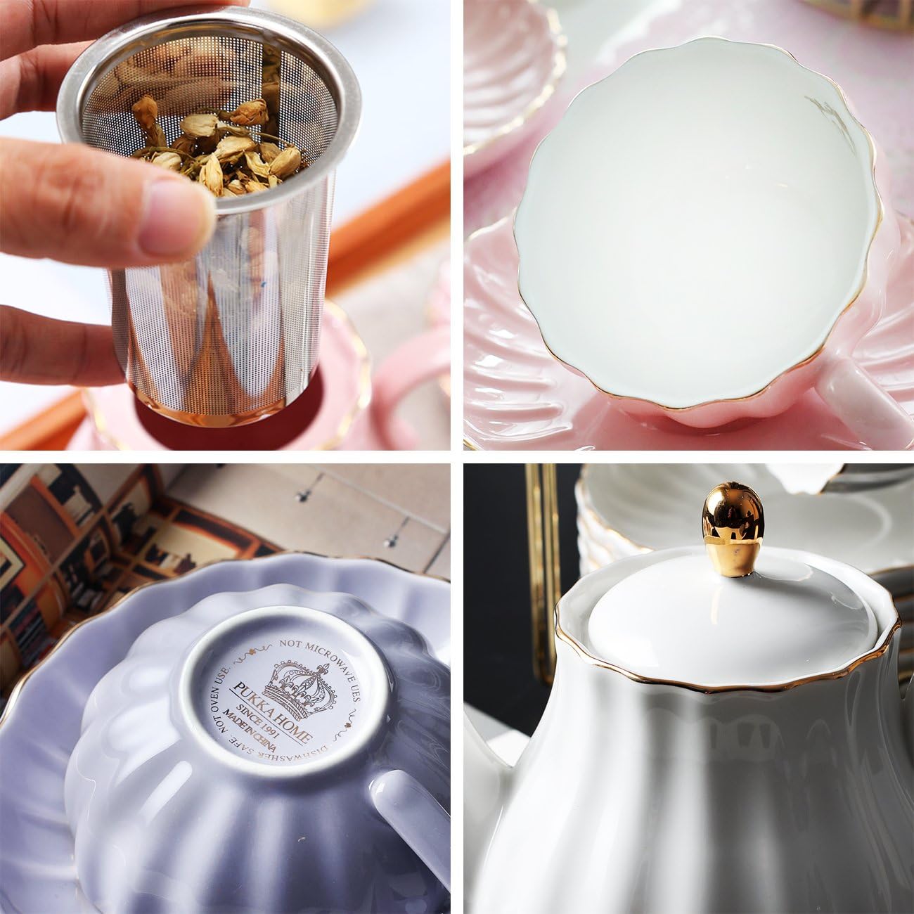 Service à thé en porcelaine bl - Coffee Tea Sugar avis et prix